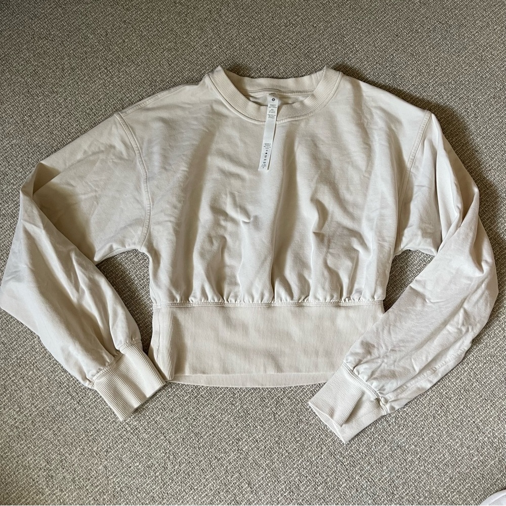 LuluLemon Ivory Cropped Pullover